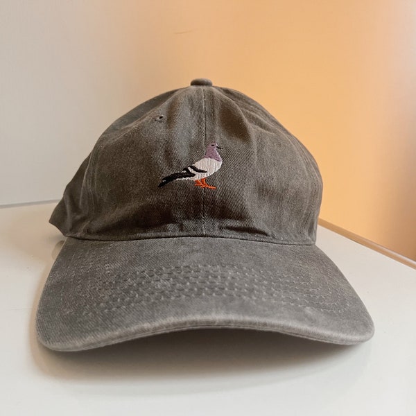 Cap Taube stone washed Mütze pigeon Basecap Käppi Vintage Look Brieftaube