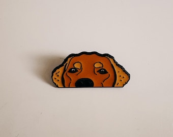 Cute Dog Face Pin • Cartoon Dog Brooch • Animal Lapel Pin • Dog Lover Gift • Pet Accessory • Small Dog Badge for Jackets & Bags