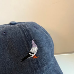 Casquette pigeon pierre lavée chapeau pigeon casquette de baseball look vintage pigeon voyageur chapeau de papa image 8