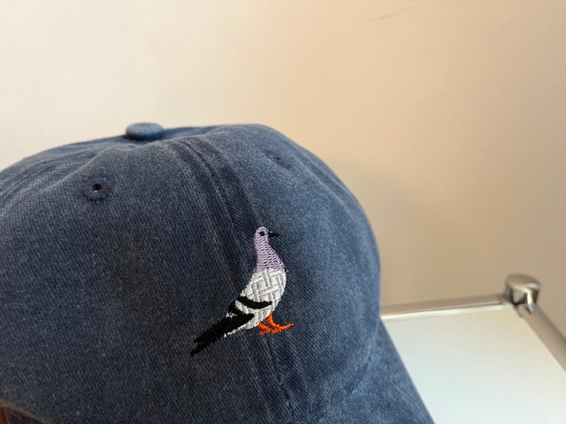 Cap Taube Mütze pigeonlover Baseballcap Vintagelook Brieftaube Dad Hat Stone washed Bild 8