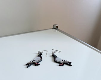 Fancy Pigeon Earrings – Unique Bird-Inspired Jewelry with Realistic Design, Perfect for Animal & Nature Lovers