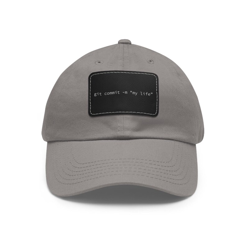 Grappige Git Commit pet, leren patch pet voor software engineers, Git Push pet voor techneuten, minimalistisch cadeau voor ontwikkelaars, baseballpet voor programmeurs afbeelding 20