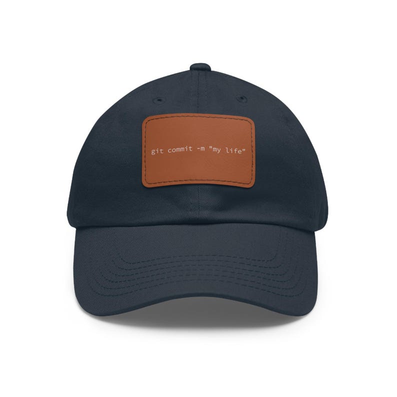 Grappige Git Commit pet, leren patch pet voor software engineers, Git Push pet voor techneuten, minimalistisch cadeau voor ontwikkelaars, baseballpet voor programmeurs afbeelding 19