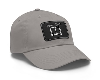 Esthetische boekenclubpet, leren pet met patch voor boekenwurm, minimalistische pet voor boekenliefhebber, vintage cadeau voor lezers, leuke baseballpet voor lezers