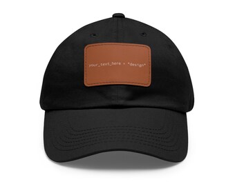 Casquette de programmeur personnalisée avec écusson en cuir pour ingénieur logiciel, casquette de papa geek personnalisée, cadeau personnalisé pour développeur, casquette de codeur