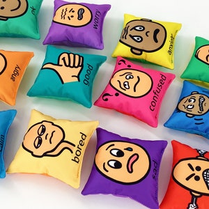 Emotions Weighted Mini Bean Bags. Feelings and Emotions Sensory Play. Autism Learning SEN, ADHD, Montessori, Mental Health Therapy Resource