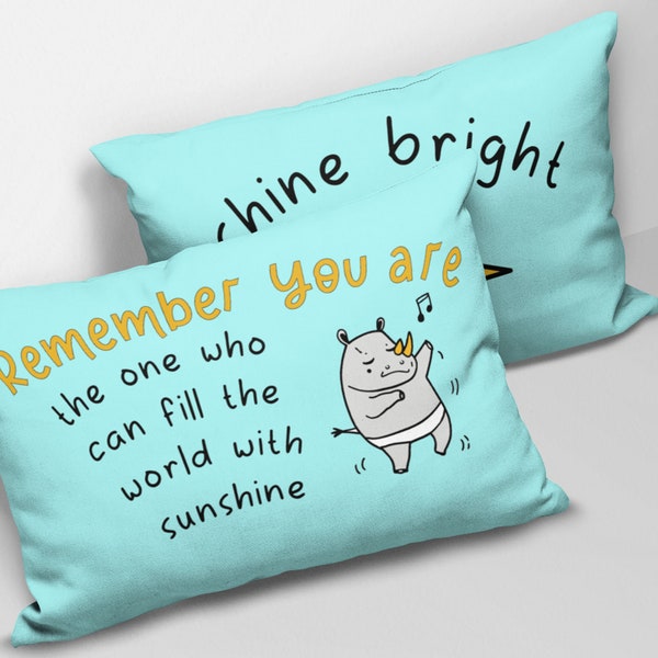 Personalised Affirmation Cushion. Shine Bright. Positive Message. Inspirational Quote. Self Love Daily Affirmations. Personalised Gift