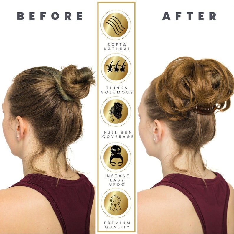 MADEMOISELLE Messy Hair Bun Hair Pieces Updo Ponytail Hair Etsy