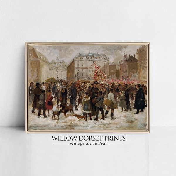 Winter Market Print | Vienna Print | Austrian Wall Decor | 1571