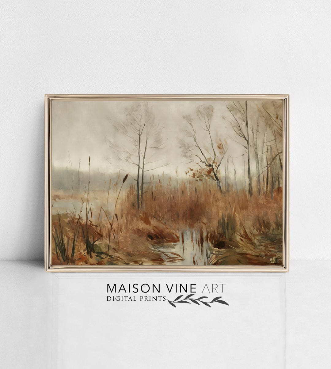 Moody Autumn Print Rustic Landscape Wall Art Printable Download Vintage ...