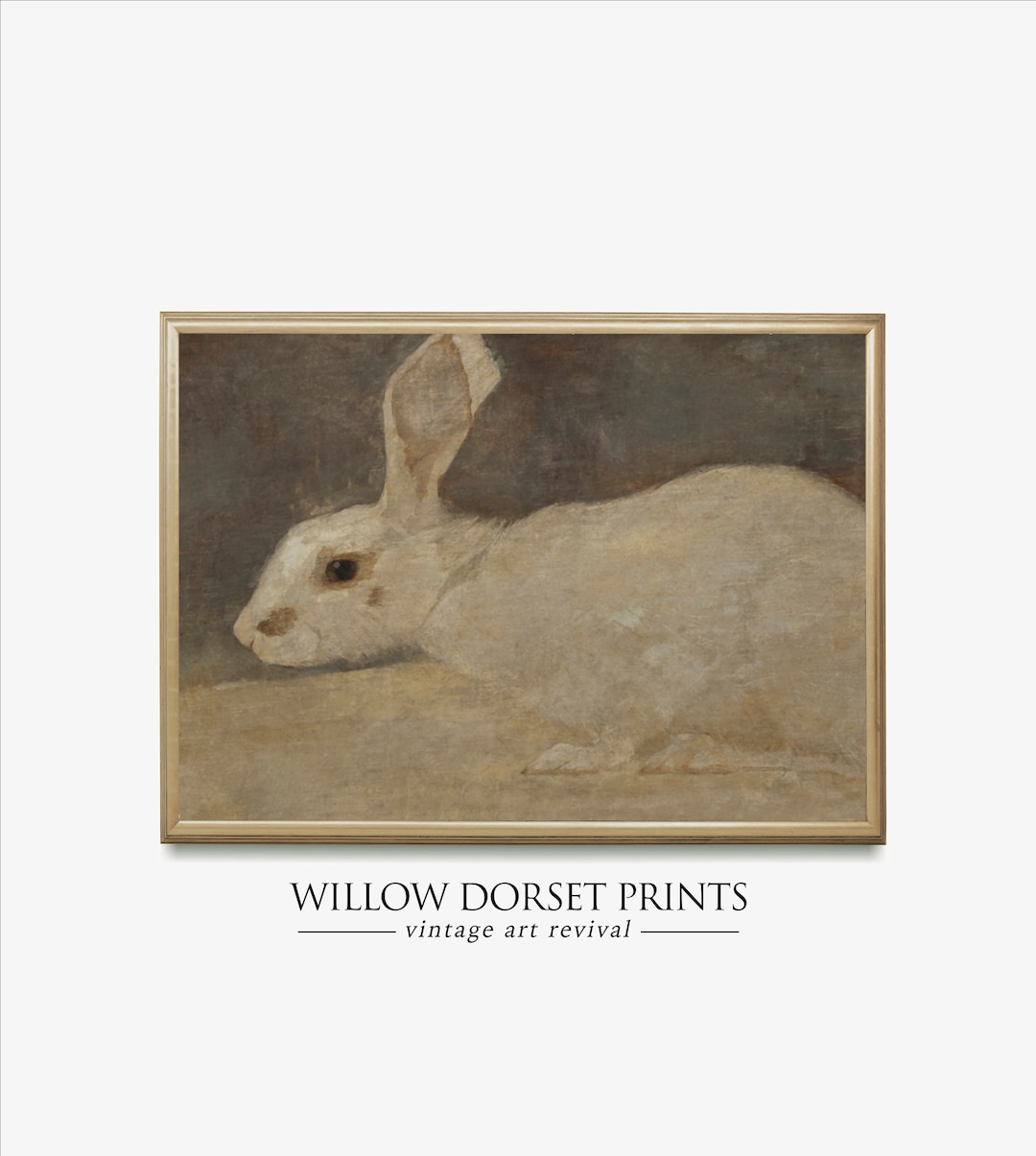 Farmhouse Rabbit Print Printable Vintage Art 1090 - Etsy