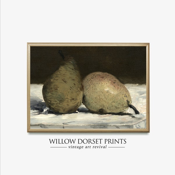 Moody Pears Still Life | Printable Digital Download | 1093