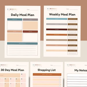 Meal Prep Plan, Meal Prep Tracker, Meal Planner, New Year Meal Plan, Meal Organizer, New Year Health Plan, Food Journal, Diet Planner