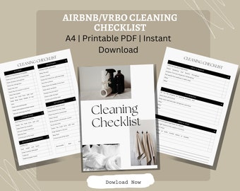 Airbnb cleaning checklist, cleaning checklist Airbnb, cleaning checklist template, Vacation rental cleaning checklist, editable checklist