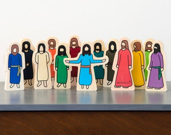 Jesus Disciples| Hands-on| Bible stories| Bible lessons| Wood figures| Painted Figures