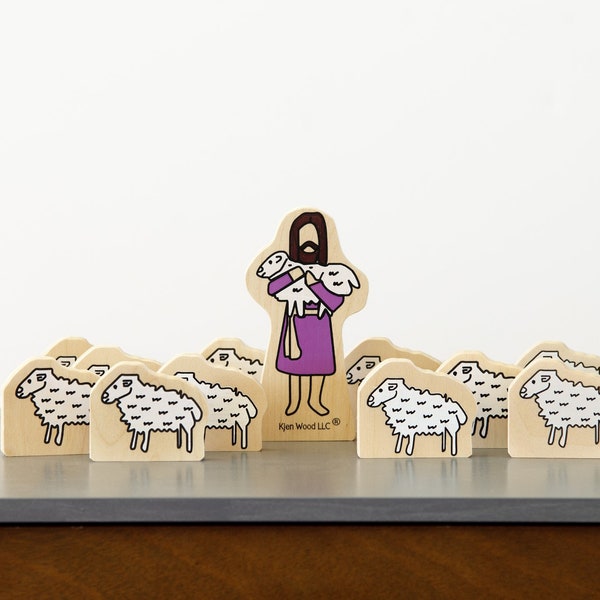 Good Shepherd| Hands-on| Bible Stories| Bible Lessons| Wood Figures| Painted Figures