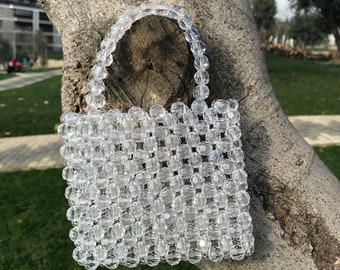 PRECIOSA Crystal AB Bead Bag Bead LUXURY Bag Women Bead Bag 