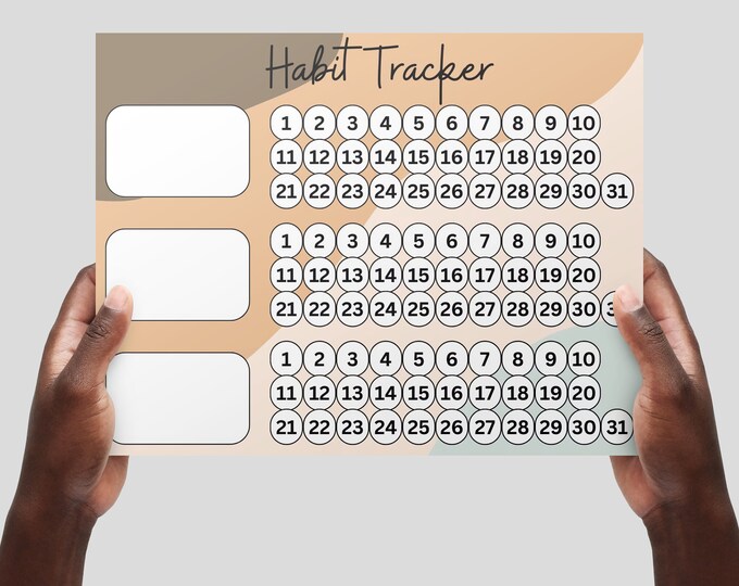 Printable Monthly Habit Tracker Digital Download - Etsy