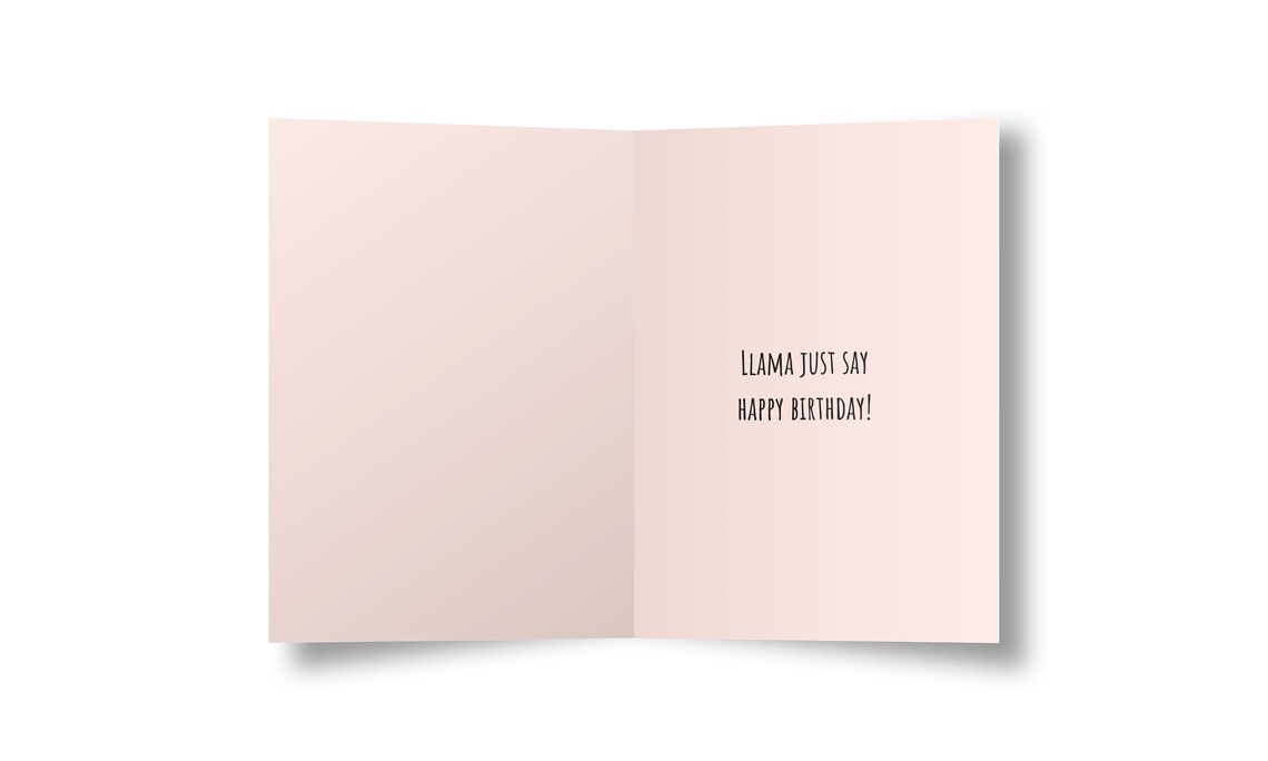 Printable Llama Happy Birthday Card Digital Download - Etsy