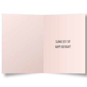 Printable Llama Happy Birthday Card Digital Download - Etsy