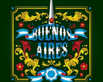 Buenos Aires steak digital illustration