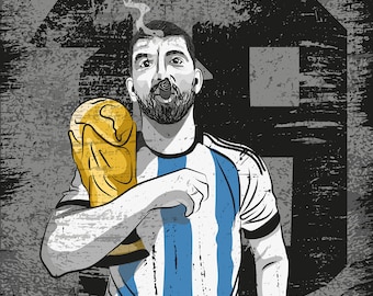 Ilustración digital vectorizada Qatar 2022