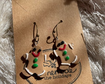 Gingerbread man earringd