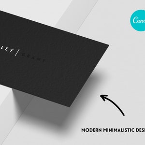 Modern Business Card Design TEMPLATE | Landscape Business Card | Editable Canva Design