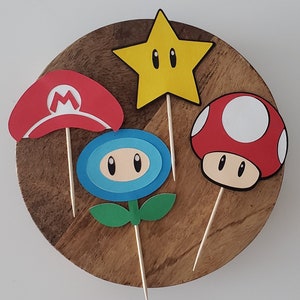 Super Mario Cupcake Toppers Set of 12