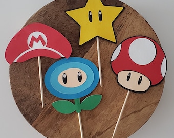 Super Mario Cupcake Toppers Set of 12
