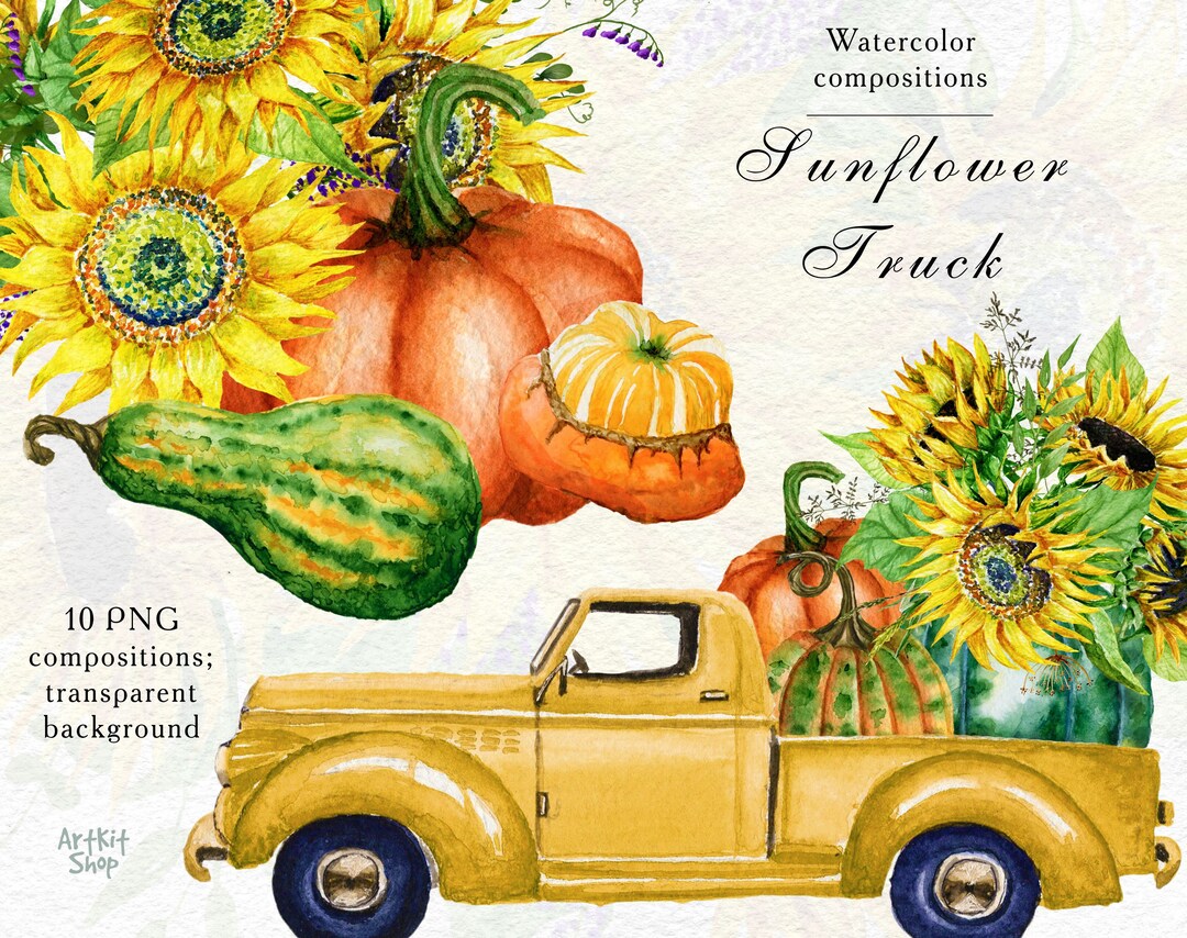 Thanksgiving Clipart, Watercolor Pumpkin, Rustic Fall Clipart, Orange ...