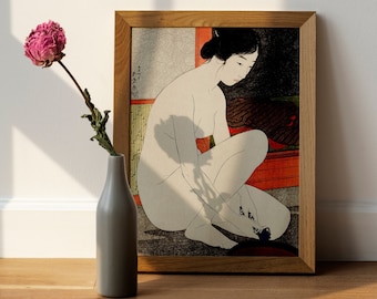 Vintage Japanese Woman Portrait Art Print – Antique Ukiyo-e (Digital Download)