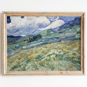 Vincent van Gogh - Landscape from Saint-Remy - Famous Painting- Wall Art Printable - Vintage Painting