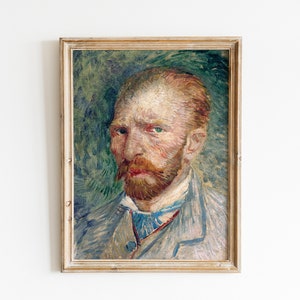 Vincent van Goghs Selbstportrait - Berühmtes Gemälde - Wandkunst druckbar - Vintage Gemälde