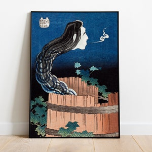Vintage Japan Art -Antique Japanese Painting -Printable Wall Art - Japanese Home Decor - The Mansion of the Plates