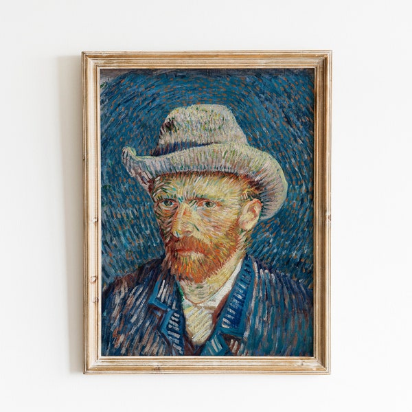 Vincent van Gogh's Self-portrait - Famous Painting- Wall Art Printable - Vintage Painting