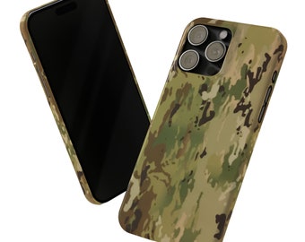 カモフラージュプリント iPhone 15 ケース、iPhone 15 Pro、Plus、Max