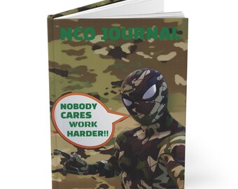 Inbunden arméjournal i matt kamouflage, NCO-anteckningsbok