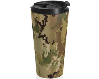 Camouflage roestvrijstalen reismok, warme/koude drankbeker, reisthermosfles