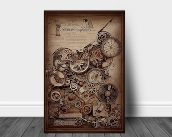 Vintage Steampunk Art | Vintage Steampunk | Vintage Steampunk Décor | Steampunk Wall Print | Steampunk Decor | Vintage Steampunk Wall Art