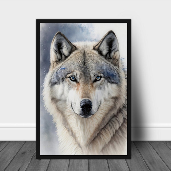 Wolf Painting Art Print | Wolves Watercolor Art | Watercolor Wolf | Watercolor Wolves Art | Wolf Poster | Wolf Watercolor Art Painting