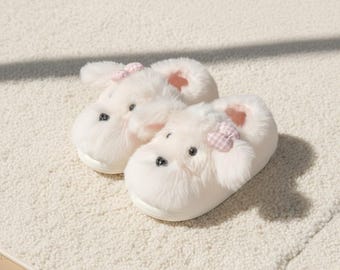Ciabatte Invernali A Forma Di Cane – Peluche Caldo, Suola EVA Antiscivolo, Occhi E Orecchie 3D, Taglie 35-44, Per Uomo E Donna