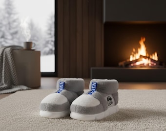 Slippers, Cute Cartoon Cotton Shoes, Warm Winter Indoor Slides, Couples Home Anti-Slip Footwear for Women Men