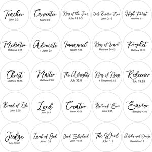 25 Names of Christ Ornament SVG laser digital file