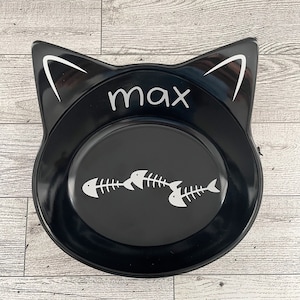 Whisker Friendly Custom Cat Bowl - Personalized with your cat name