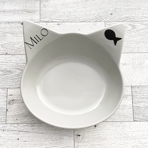 Whisker Friendly Custom Cat Bowl - Personalized with your cat name