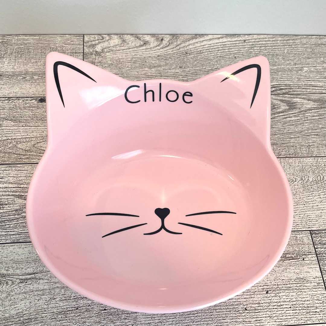 Custom Cat Bowl Personalized With Your Cat Name. Cat Dad Gift, Cat Mom