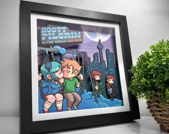 Scott Pilgrim Vs. The World: The Game - Pixel Shadow Box - Classic Gaming Art