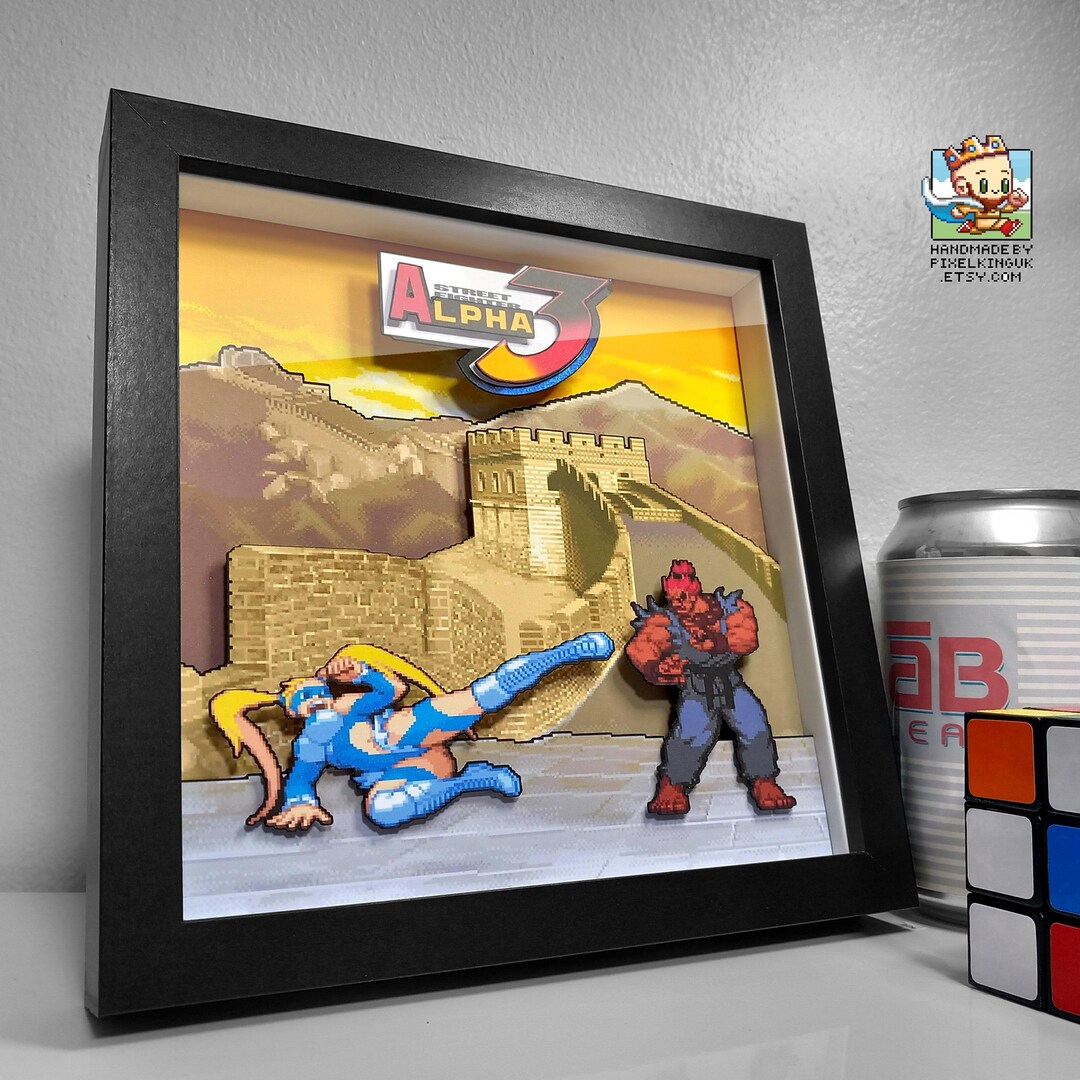 Any Characters - Street Fighter Alpha 3 Pixel Art Shadow Box  Handmade ...