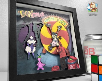 Toonstruck Game Art Shadow Box - Handmade - 3D layered - Framed